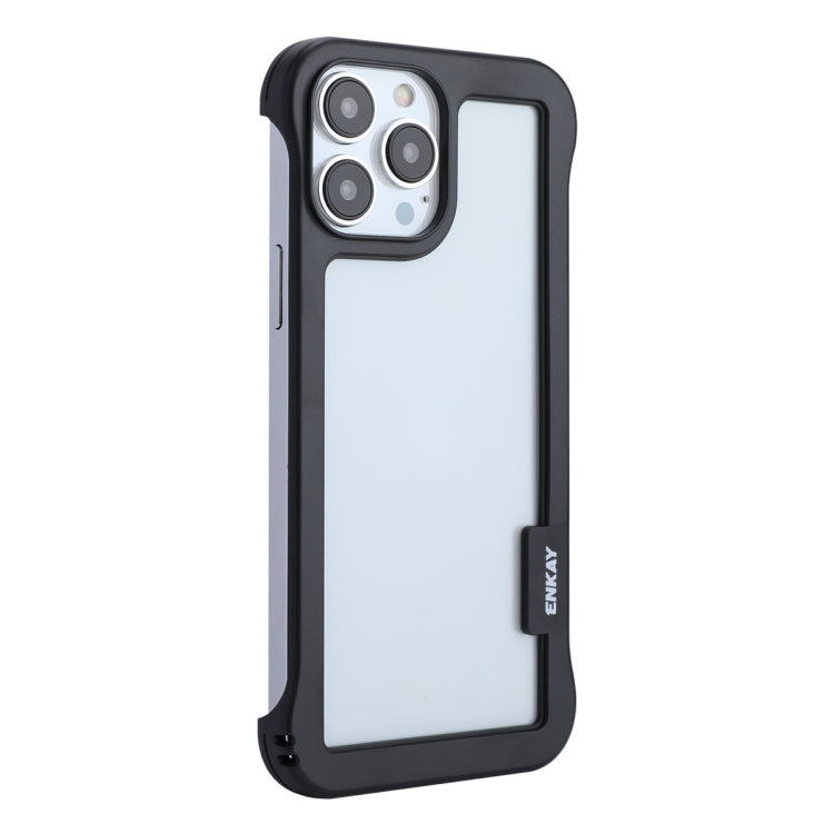 ENKAY Frameless Hollow Shockproof PC Case for iPhone 13 Pro Max, For iPhone 13 Pro Max For iPhone 13 Pro Max Black