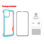 ENKAY Frameless Hollow PC Case + Glass Film for iPhone 13 Pro Max, For iPhone 13 Pro Max