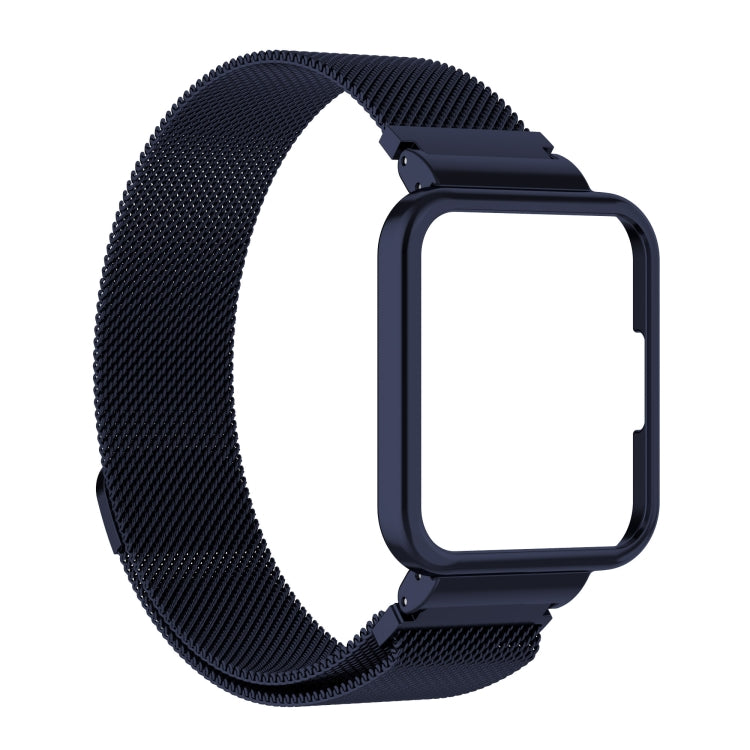 2 in 1 Milano Metal Strap with Watch Frame, For Xiaomi Redmi Watch 2 Lite, For Xiaomi Redmi Watch 2 For Xiaomi Redmi Watch 2 Blue