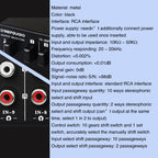 B059 10 In 2 Out / 2 In 10 Out 2-Way RCA Switch Audio Frequency Signal Select Shift Device Loudspeaker Box, B059