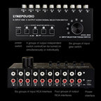 6 In 4 Out RCA Audio Switcher Signal Selector Distribute Device Switch Control