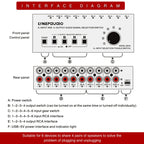 6 In 4 Out RCA Audio Switcher Signal Selector Distribute Device Switch Control