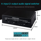4 In 2 Out / 2 In 4 Out RCA Audio Signal Selector Switch Device with Remote Control – TPU