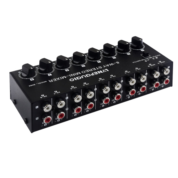 B066 Mini Stereo 8 Channel RCA Non Source Sound Passive Mixer, No Power Supply, 8 Channel RCA – TPU 8 Channel RCA