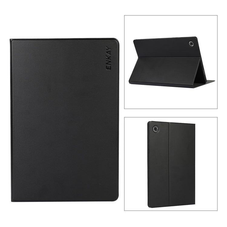 For Samsung Galaxy Tab A8 10.5 2021 X200/X205 ENKAY Leather Stand Smart Tablet Case, For Samsung Galaxy Tab A8 10.5 2021 For Samsung Galaxy Tab A8 10.5 2021 Black