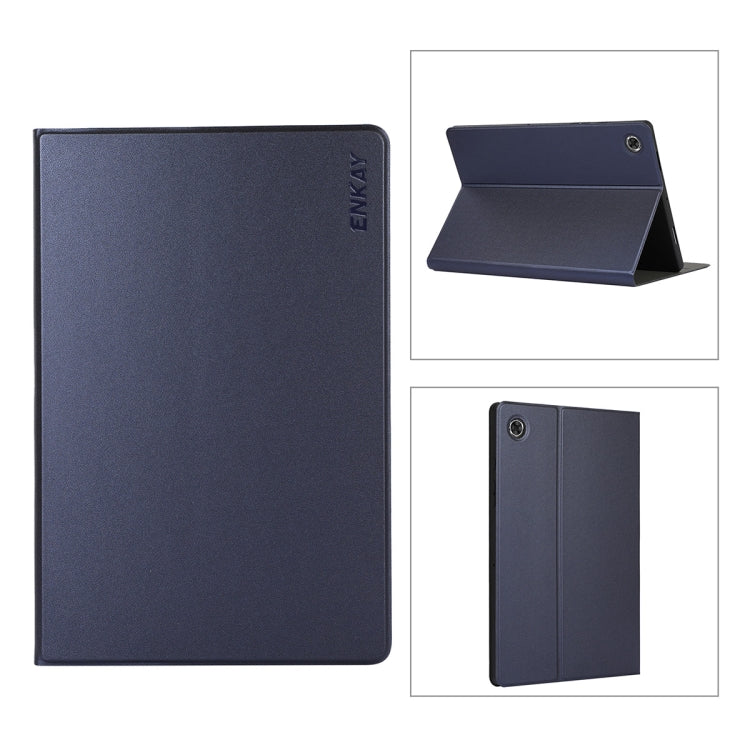 X200/X205 ENKAY Leather Stand Smart Tablet Case – Magnetic, Leather, For Samsung Galaxy Tab A8 10.5 2021 For Samsung Galaxy Tab A8 10.5 2021 Dark Blue
