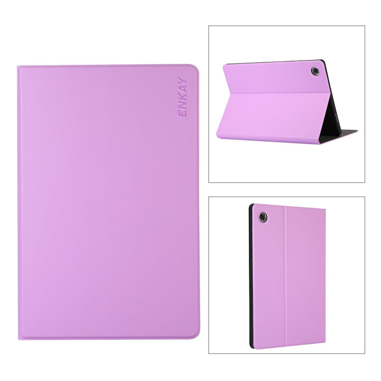 X200/X205 ENKAY Leather Stand Smart Tablet Case – Magnetic, Leather, For Samsung Galaxy Tab A8 10.5 2021 For Samsung Galaxy Tab A8 10.5 2021 Purple