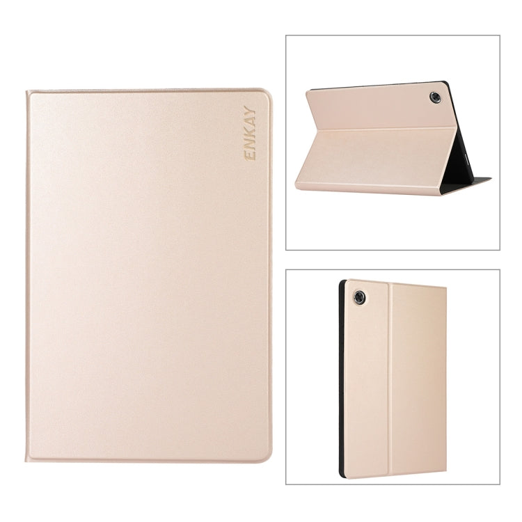 X200/X205 ENKAY Leather Stand Smart Tablet Case – Magnetic, Leather, For Samsung Galaxy Tab A8 10.5 2021 For Samsung Galaxy Tab A8 10.5 2021 Gold