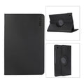 For Samsung Galaxy Tab A8 10.5 2021 X200/X205 ENKAY 360 Degree Rotation Litchi Leather Smart Case Black