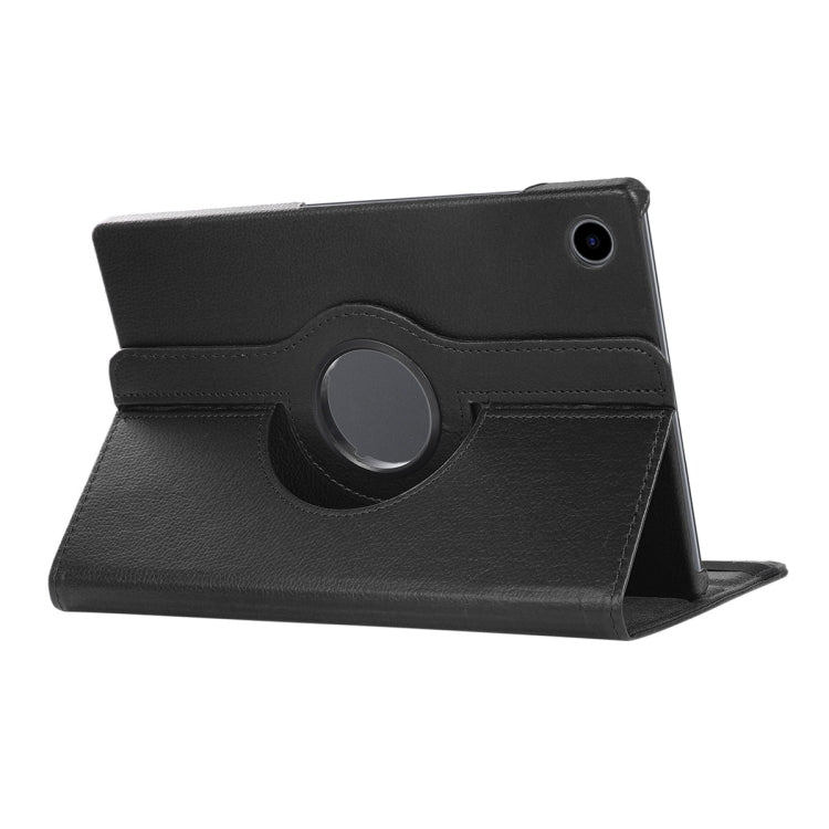 For Samsung Galaxy Tab A8 10.5 2021 X200/X205 ENKAY 360 Degree Rotation Litchi Leather Smart Case