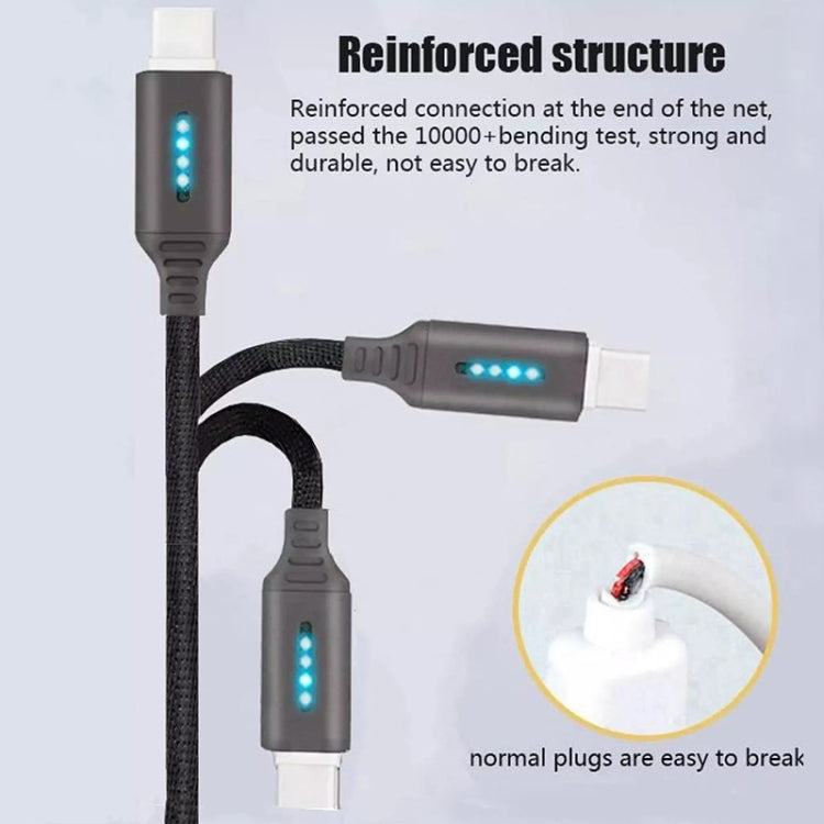 Type-c Intelligent automatic Power cut-off Cable for Zinc Alloy in Light-emitting Data Line – Durable Build, Easy to Use
