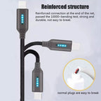 Type-c Intelligent automatic Power cut-off Cable for Zinc Alloy in Light-emitting Data Line – Durable Build, Easy to Use