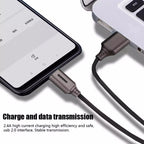 Type-c Intelligent automatic Power cut-off Cable for Zinc Alloy in Light-emitting Data Line – Durable Build, Easy to Use