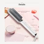 K-SKIN KD380 Hair Straightener Electric Straight Hair Curler Comb Brush PTC Heating Ceramic Straight Hair Brush, UK Plug, Black, UK Plug, White, EU Plug, Black, EU Plug, White