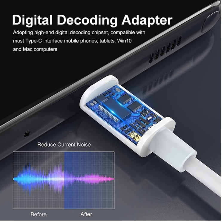 ENKAY USB-C / Type-C to 3.5mm Aux Adapter Digital Decoding Audio Cable – Durable Build, Easy to Use