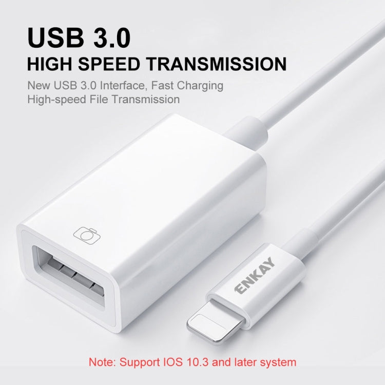 ENK-AT108 Data Cable – 8 Pin to USB 3.0 OTG Adapter Data Cable for iPhone / iPad
