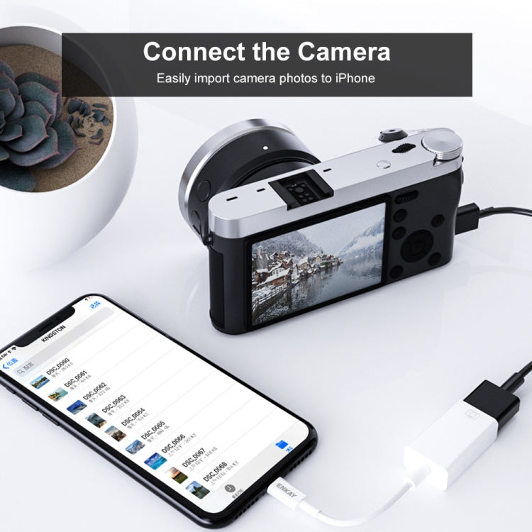ENK-AT108 Data Cable – 8 Pin to USB 3.0 OTG Adapter Data Cable for iPhone / iPad
