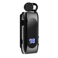 K55 Retractable Cable BT5.2 Smart In-ear Single Sports Earphone – Bluetooth Black