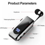 K55 Retractable Cable BT5.2 Smart In-ear Single Sports Earphone – Bluetooth