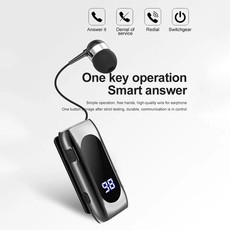 K55 Retractable Cable BT5.2 Smart In-ear Single Sports Earphone – Bluetooth