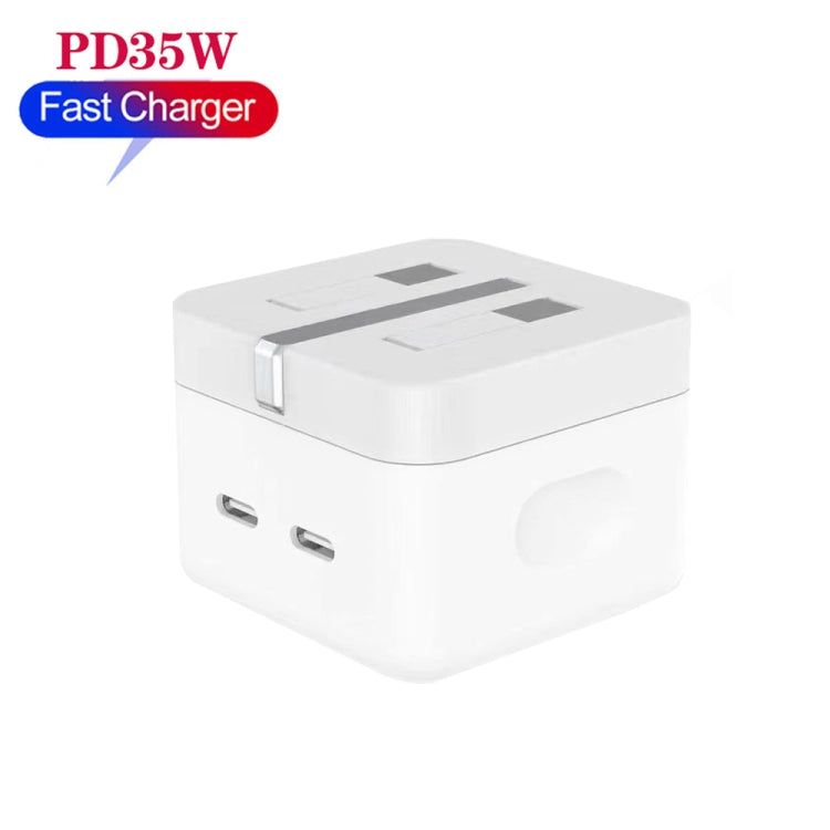 PD Charger – 35W Dual USB-C / Type-C Ports Charger for iPhone / iPad Series, UK...