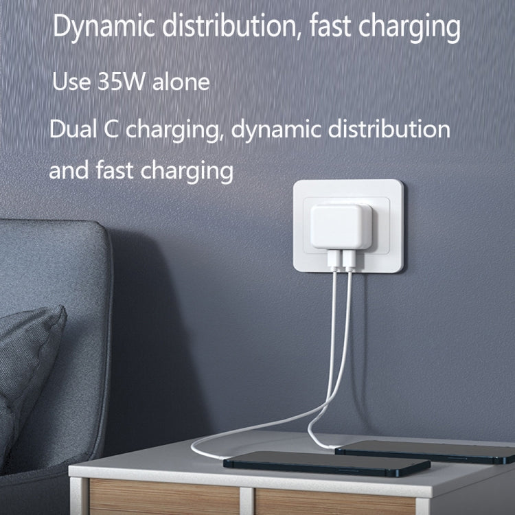 PD Charger – 35W Dual USB-C / Type-C Ports Charger for iPhone / iPad Series, UK...