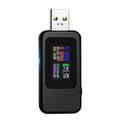 KWS-MX18 10 in 1 USB DC Tester Current 4-30V Voltage Meter Timing Ammeter Digital Meter Black