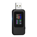 KWS-MX18 10 in 1 USB DC Tester Current 4-30V Voltage Meter Timing Ammeter Digital Meter Black