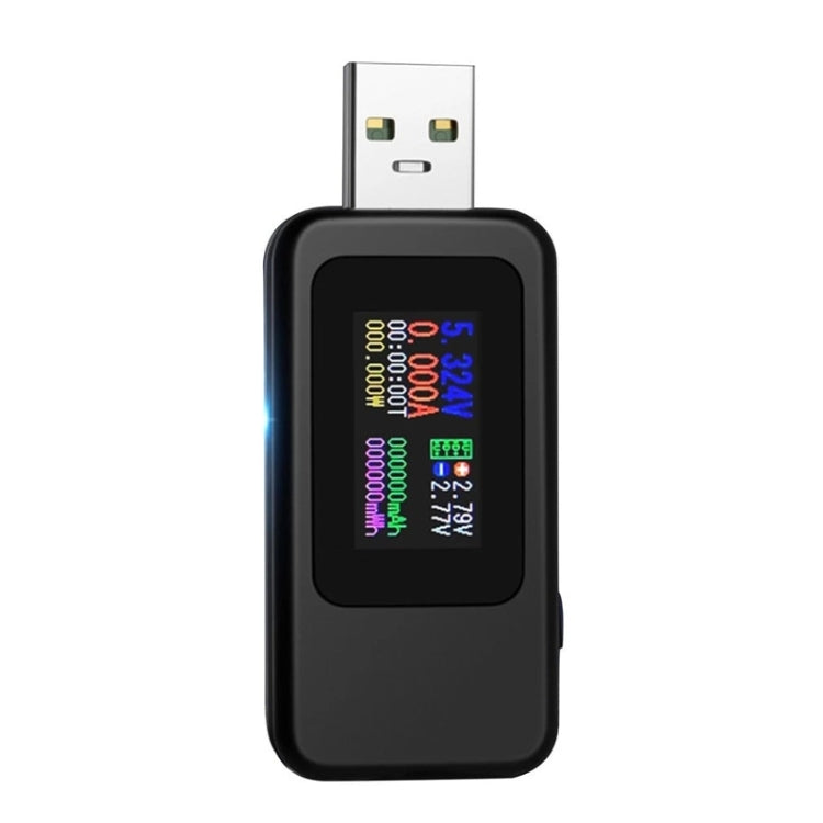 KWS-MX18 10 in 1 USB DC Tester Current 4-30V Voltage Meter Timing Ammeter Digital Meter Black