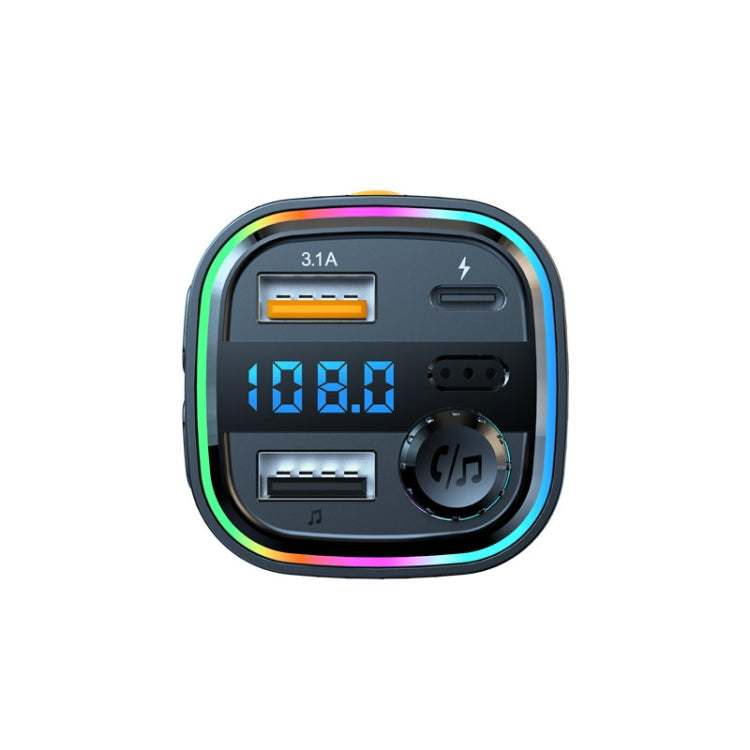 C26 Car Bluetooth Transmitter Handsfree Audio Player Dual USB Car Charger, C26