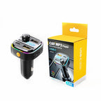 C26 Car Bluetooth Transmitter Handsfree Audio Player Dual USB Car Charger, C26