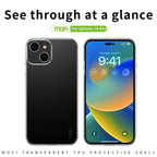 MOFI Ming Series Ultra-thin TPU Phone Case, For iPhone 14, For iPhone 14 Pro, For iPhone 14 Plus, For iPhone 14 Pro Max, For iPhone 13 mini, For iPhone 13, For iPhone 13 Pro, For iPhone 13 Pro Max