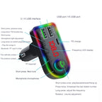 F12 Universal Dual USB Car Charger With Fm Transmitter Blue Tooth Car MP3 Player, F12