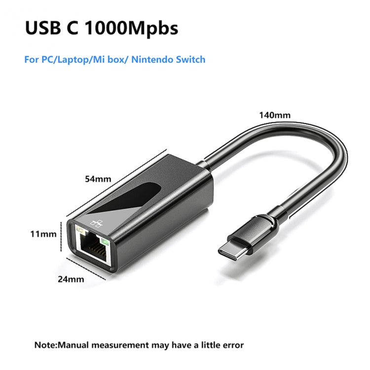 1000Mbps RJ45 Network Card USB Ethernet Adapter, USB 3.0, Type-C – Durable Build, Easy to Use