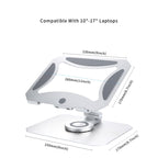 BONERUY L02 Laptop Stand 360 Degrees Rotating Dissipation Heat Aluminum Alloly Holder, L02 – Aluminum Alloy