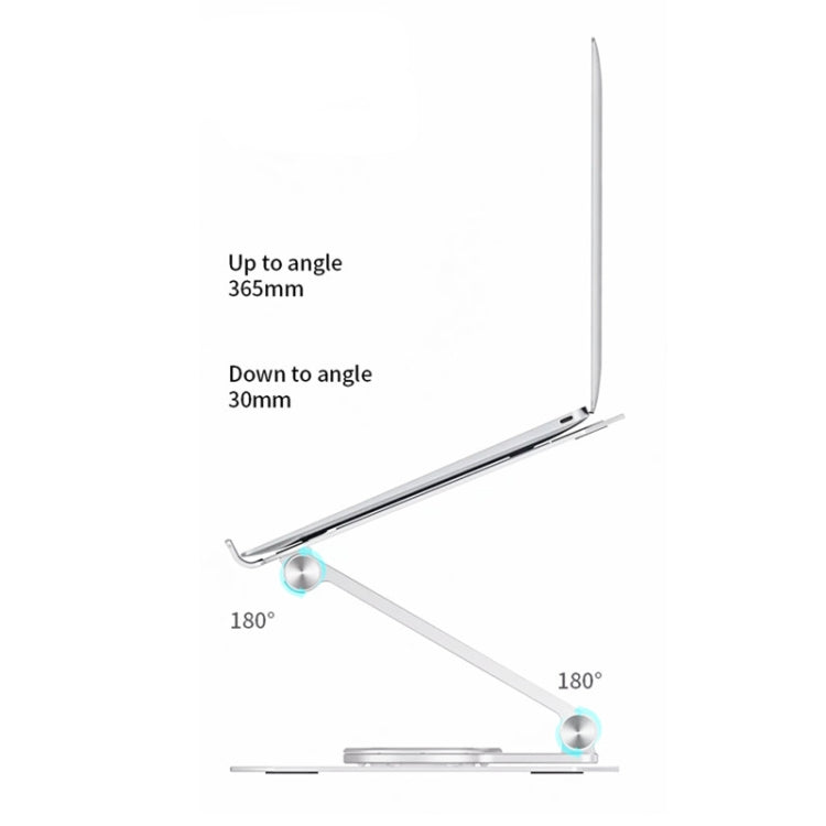 BONERUY L02 Laptop Stand 360 Degrees Rotating Dissipation Heat Aluminum Alloly Holder, L02 – Aluminum Alloy