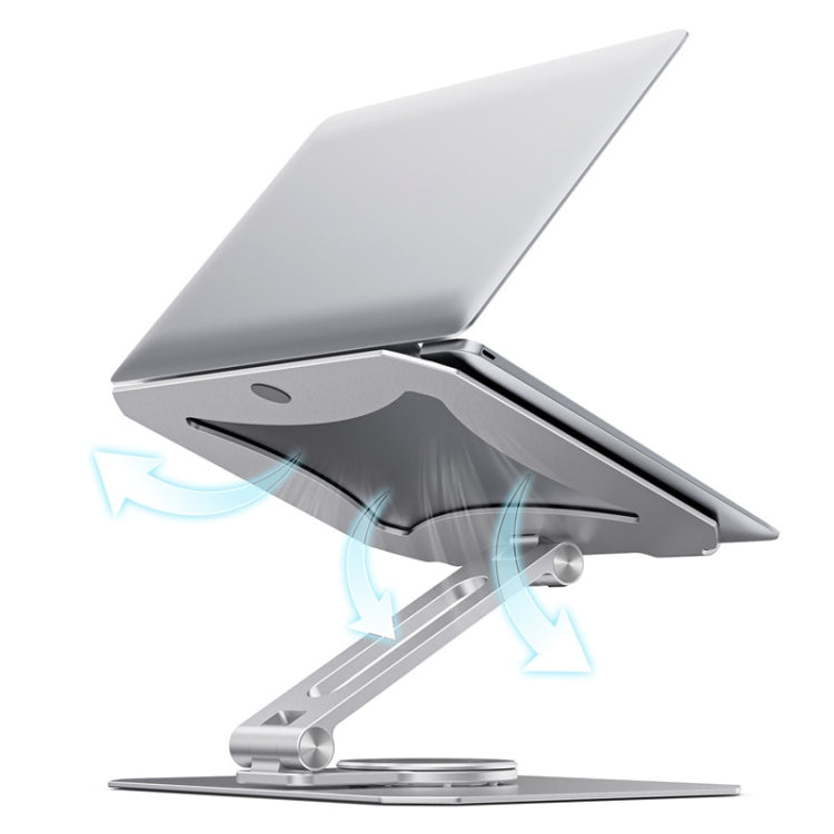 BONERUY L02 Laptop Stand 360 Degrees Rotating Dissipation Heat Aluminum Alloly Holder, L02 – Aluminum Alloy