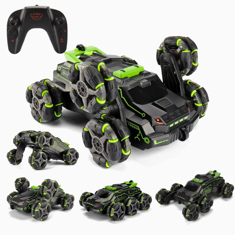 MoFun JC03 2.4G remote control six-wheel stunt car 360 degree swing arm without dead angle drift spray remote control car, MoFun JC03 (Green) MoFun JC03 (Green)