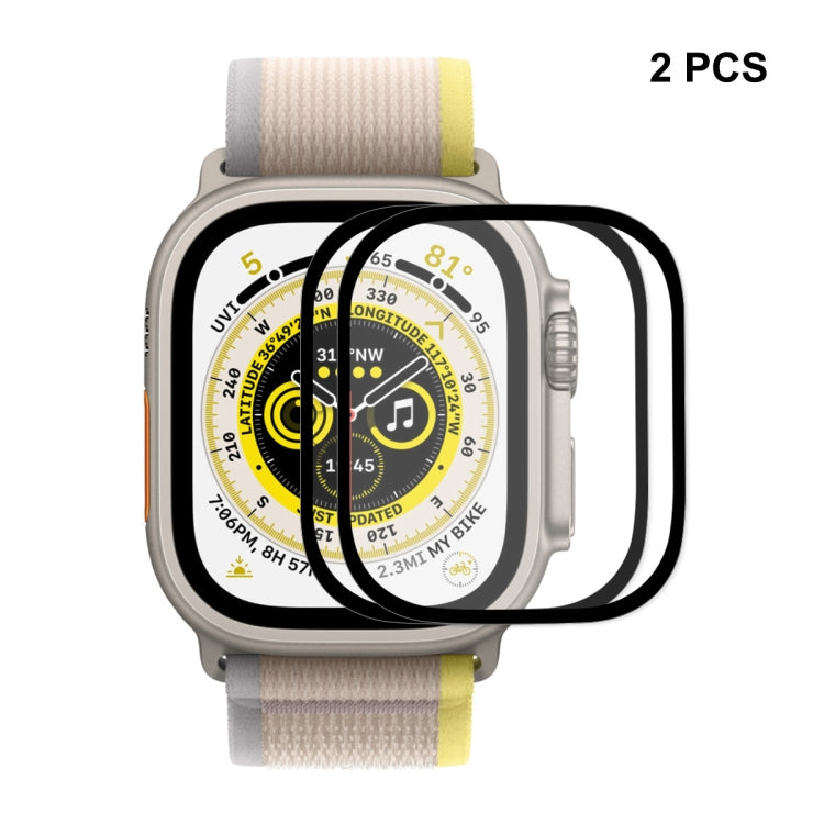 For Apple Watch Ultra 1 / 2 / 3 49mm ENKAY 9H Full Cover Tempered Glass Watch Film, 1pcs, 2pcs, 5pcs, 10pcs 2pcs
