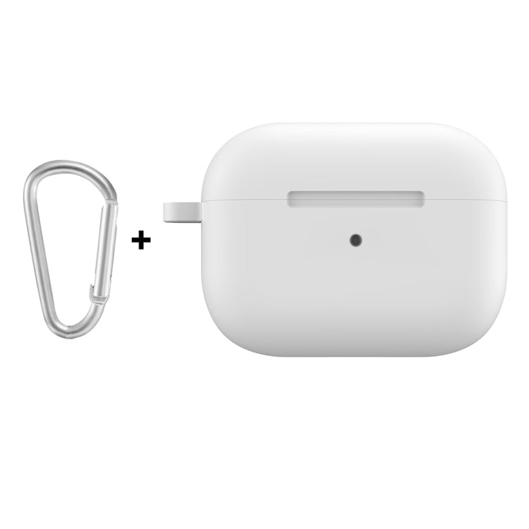 For Apple AirPods Pro 2 2022 ENKAY Thickened Silicone Protective Case with Keychain White
