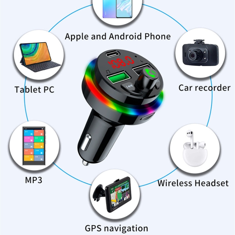 F17 3.1A Dual USB Charger Bluetooth 5.0 Car MP3 Player, F17
