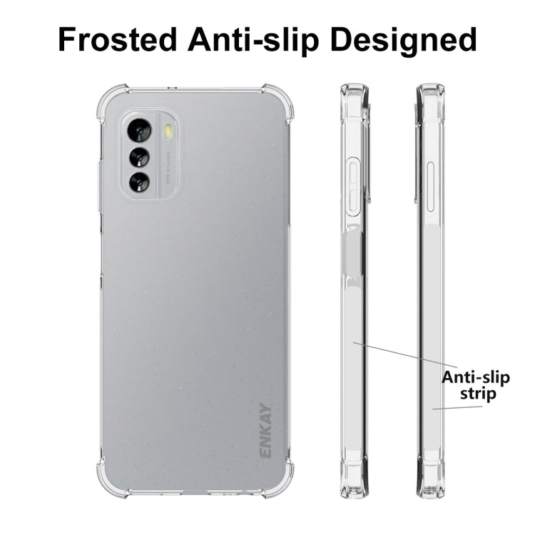 ENKAY Clear TPU Shockproof Phone Case – Shockproof, TPU, For Nokia G60 5G