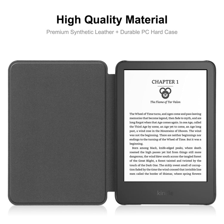 For Amazon Kindle 2022 Gen11 ENKAY Custer Texture Leather Smart Case – Shockproof, Waterproof, Flip