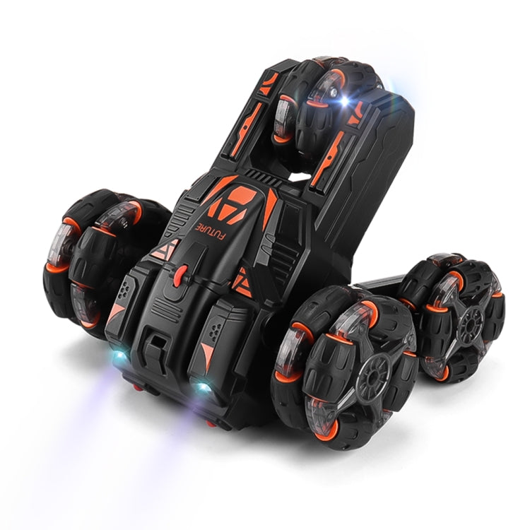 MoFun Five-wheeled Stunt Car 360-degree Swing Arm 2.4G Multifunctional RC Car, Single control, Double control Single control Black
