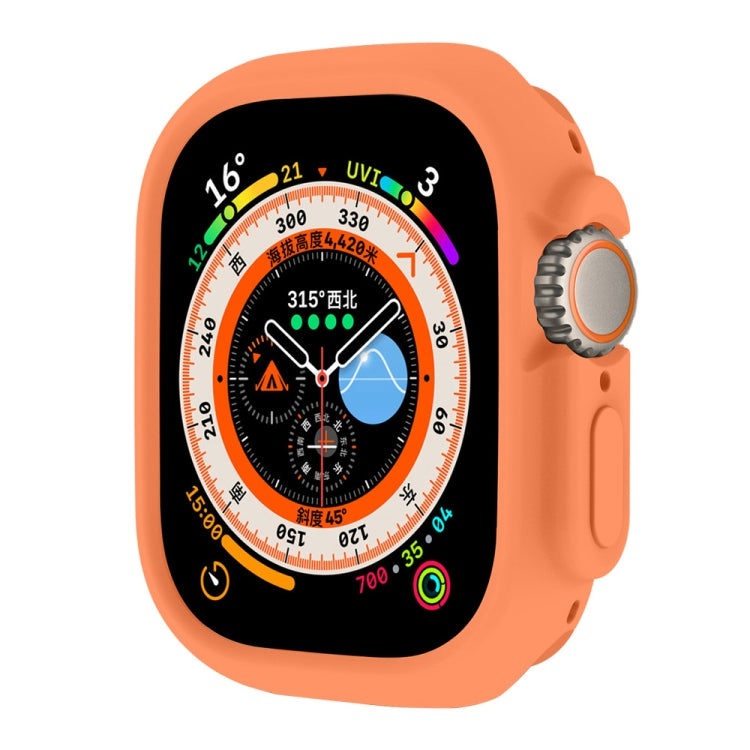 For Apple Watch Ultra 3 / 2 / 1 49mm ENKAY Solid Color Protective Soft TPU Frame Case Orange