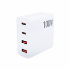 GaN 100W Dual USB + Dual USB-C/Type-C Multi Port Charger with 2m Type-C to Type-C Data Cable Set, US Plug, US / EU Plug, US / UK Plug, US / AU Plug, US / EU / UK Plug, US / EU / UK / AU Plug