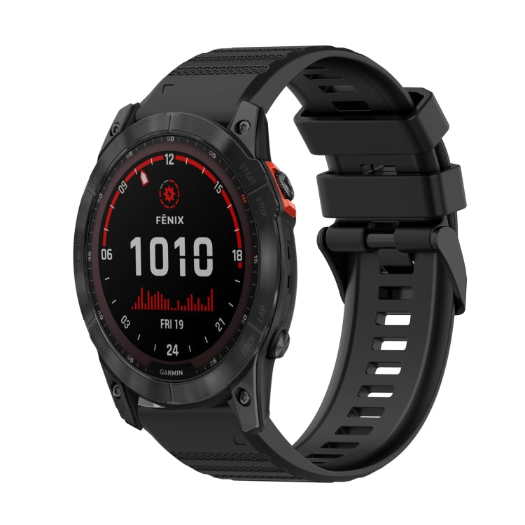 Watch Band – Silicone (26mm) #3 For Garmin Fenix 7X Solar Black