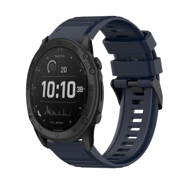 Watch Band – Silicone (26mm) #3 For Garmin Tactix Delta Navy Blue