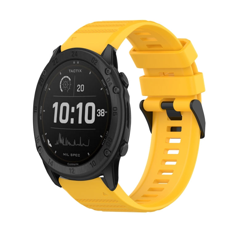 Watch Band – Silicone (26mm) #3 For Garmin Tactix Delta Yellow