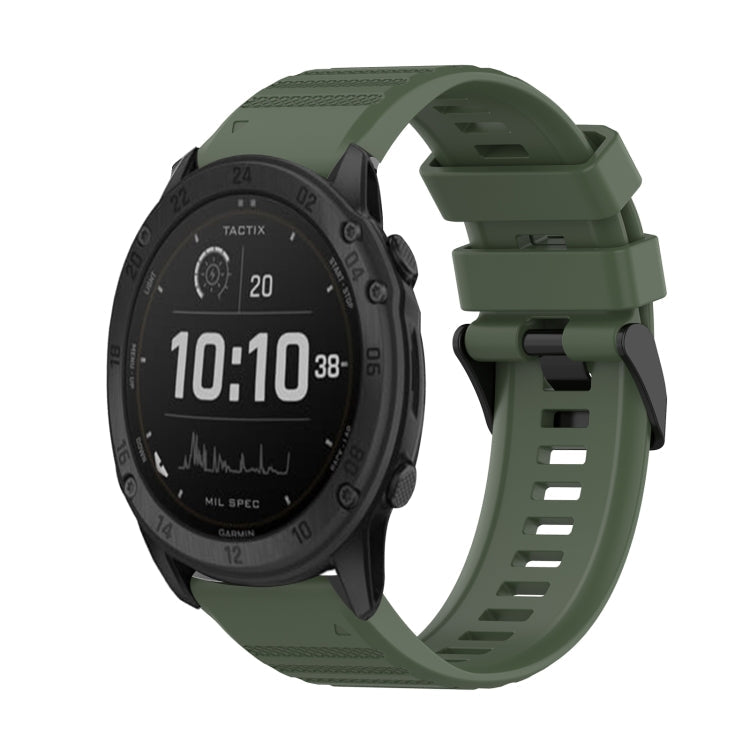 Watch Band – Silicone (26mm) #3 For Garmin Tactix Delta Army Green